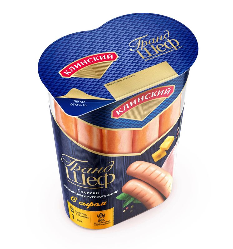 

Сосиски Клинский МК с сыром 250 г