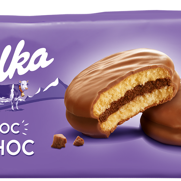 Печенье бисквитное Milka Choc Choc с какао-начинкой и кусочками молочного шоколада 150 г