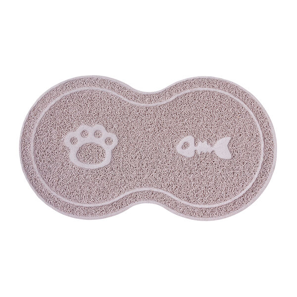 Коврик под миску для кошек и собак, 46x26 см, бежевый