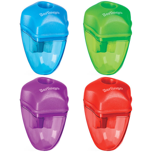 Точилка пластиковая Spike 1 отверстие контейнер BBp_15003  Berlingo