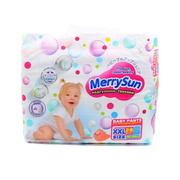 Подгузники-трусики Merrysun размер XXL 28шт