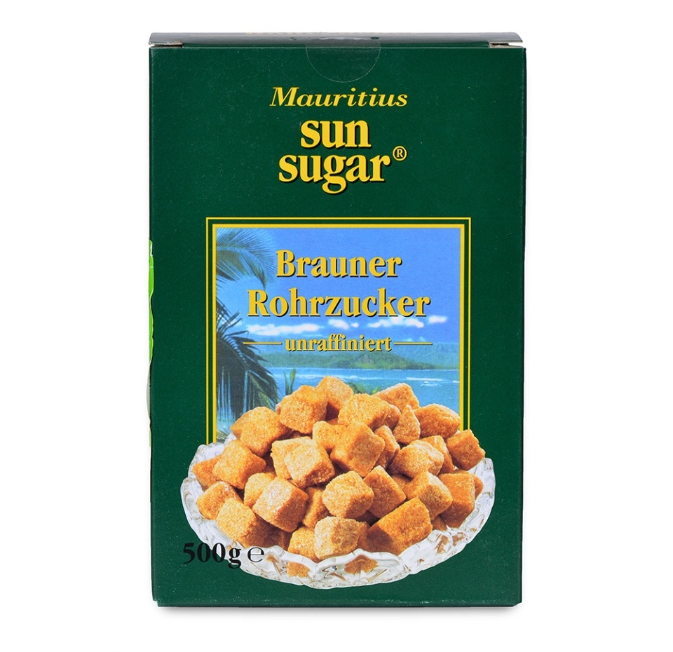 

Сахар коричневый тростниковый кусковой Mauritius Sun Sugar 500 г