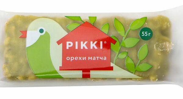 Батончик глазированный Pikki Матча, орехи, белый шоколад