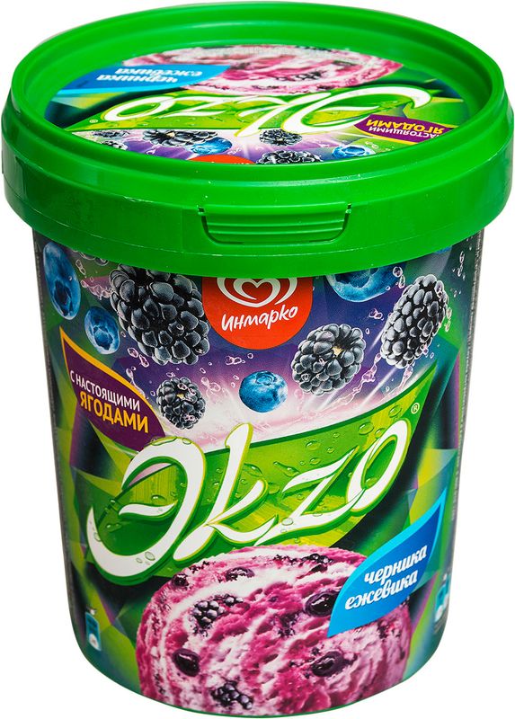 

Мороженое Эkzo черника и ежевика БЗМЖ 520 г
