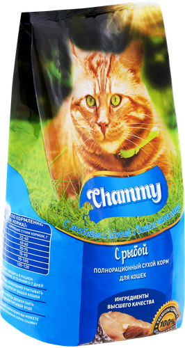 

Сухой корм для кошек Chammy с рыбой 1.9 кг