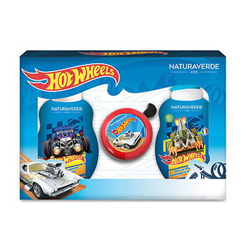 Набор подарочный Hot wheels велосипедный звонок (шампунь и гель для душа 250 мл + жидкое мыло 250 мл + велосипедный звонок) Италия