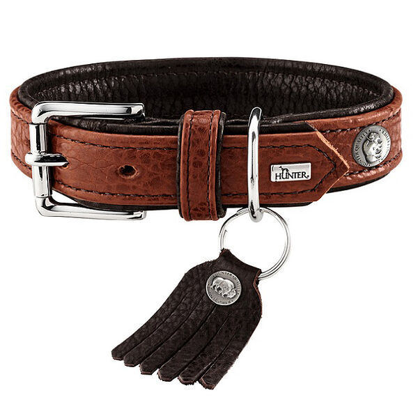 Hunter ошейник кожаный Cody 42 - 48 см., Коричневый