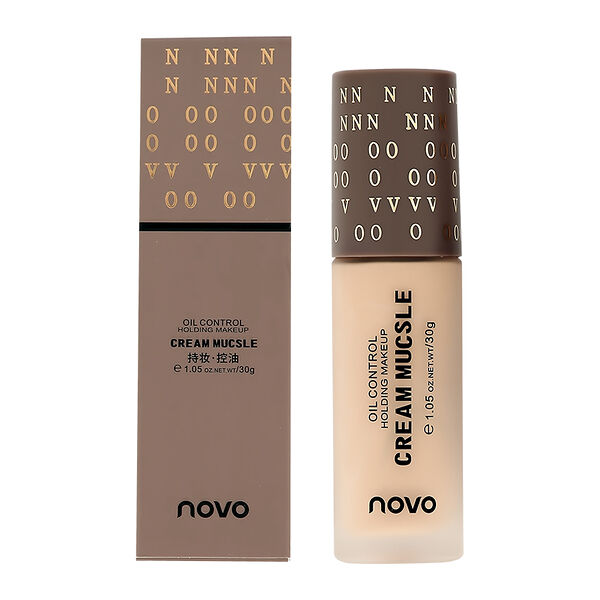 Основа тональная для лица `NOVO` CREAM MUCSLE тон 02, 30 г