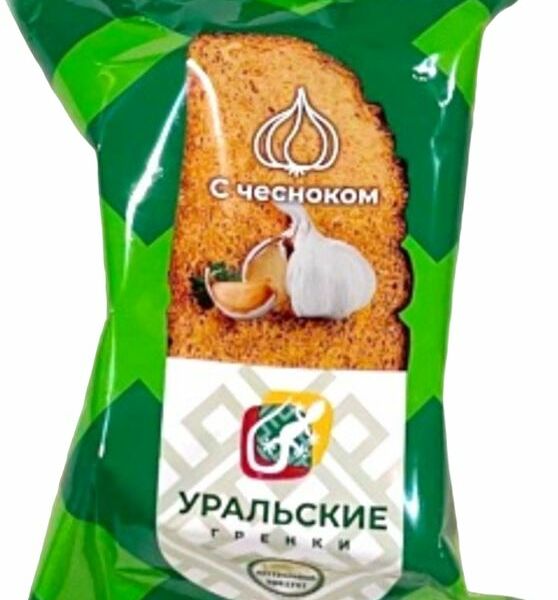 Гренки Уральские c чесноком 100г