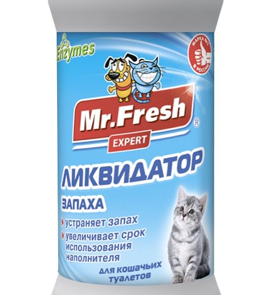 Порошок Mr.Fresh ликвидатор запаха для кошачьих туалетов 500 г