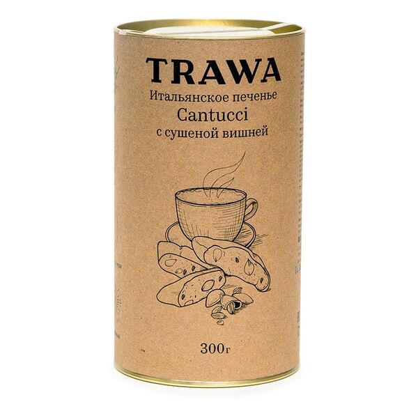 Печенье безглютеновое Trawa Кантуччи с вишней