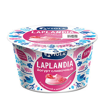 Йогурт сливочный Viola Laplandia Малина-маскарпоне 7,2%