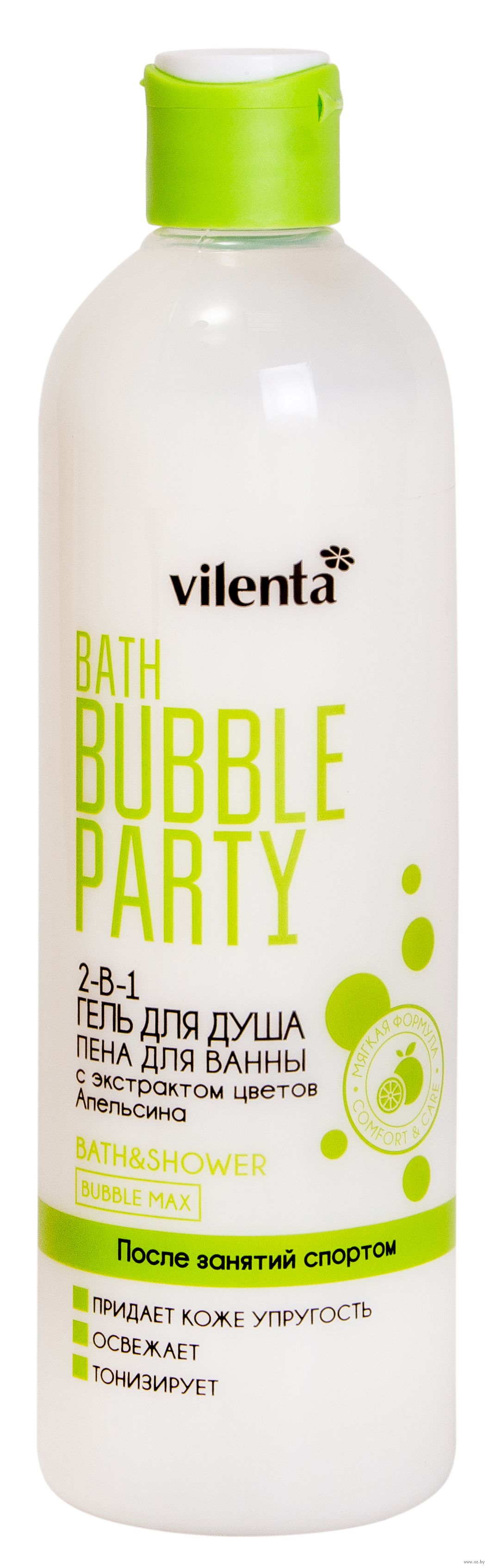 

Гель-пена для ванны и душа Vilenta Bath bubble party После занятий спортом с экстрактом цветов апельсина