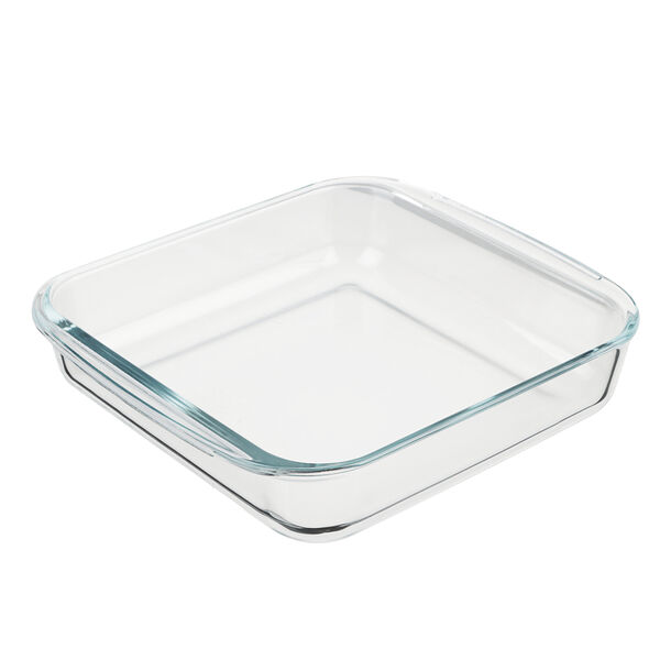 Форма для запекания SATOSHI жаропрочная квадратная, с ручками, стекло, 24.5x21.9x5.1см, 1.8л
