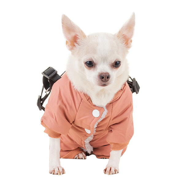 Комбинезон со шлейкой для собак S ржавый (девочка)