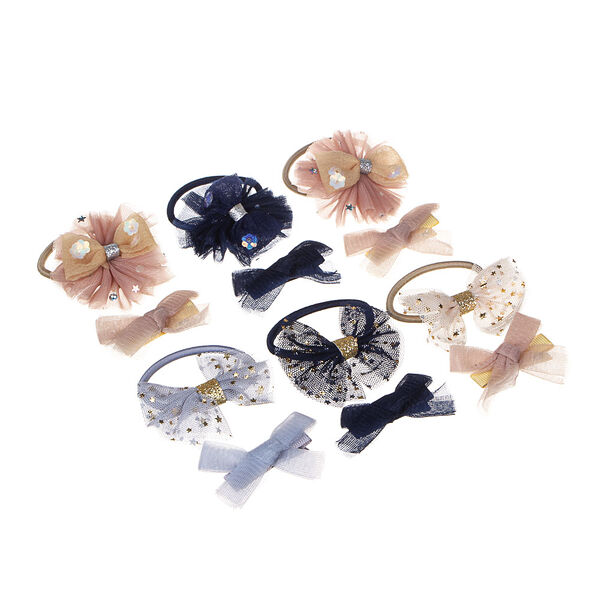 Beriotti набор аксессуаров для волос 2шт: заколка 4см, резинка d4см, сплав, полиэстер, 3 цвета