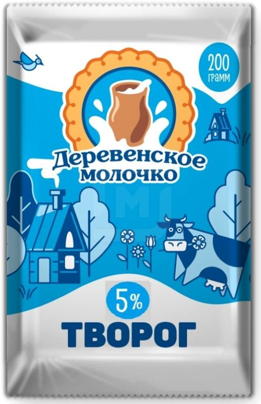 Купить Творог Деревенское Молочко 5% по низкой цене с быстрой доставкой ...