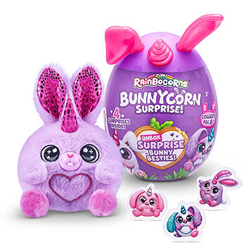 Игровой набор Zuru Rainbocorns сюрприз в яйце Bunnycorn Surprise плюш кролик + наклейки в ассортименте, Китай