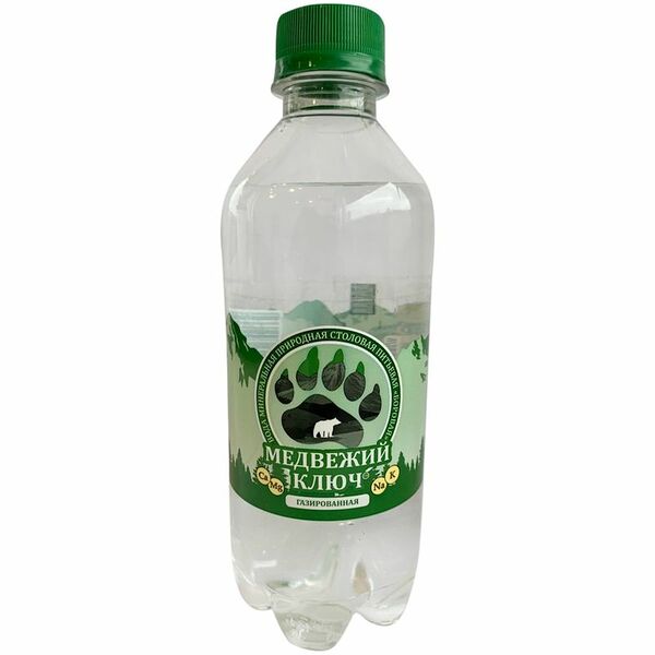 Вода Медвежий ключ Боровая минеральная природная столовая газированная 330 мл