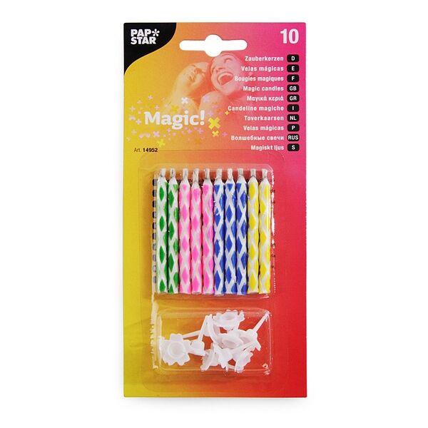Свеча для торта Riethmueller Magic незадуваемая, 10 шт.