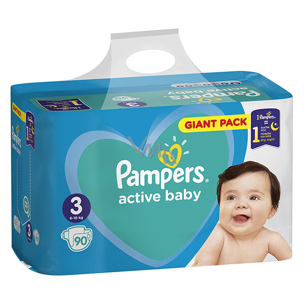 Pampers activ baby подгузники детские N3 6-10кг N90