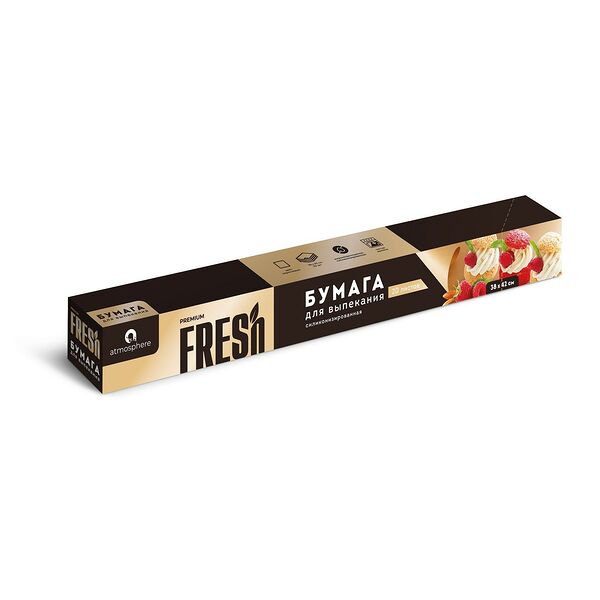 Бумага для выпекания Atmosphere силиконизированная жиронепроницаемая, 38х42 см, 20 листов