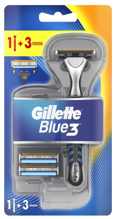 

Бритвенный станок Gillette Blue3 с 3 сменными кассетами