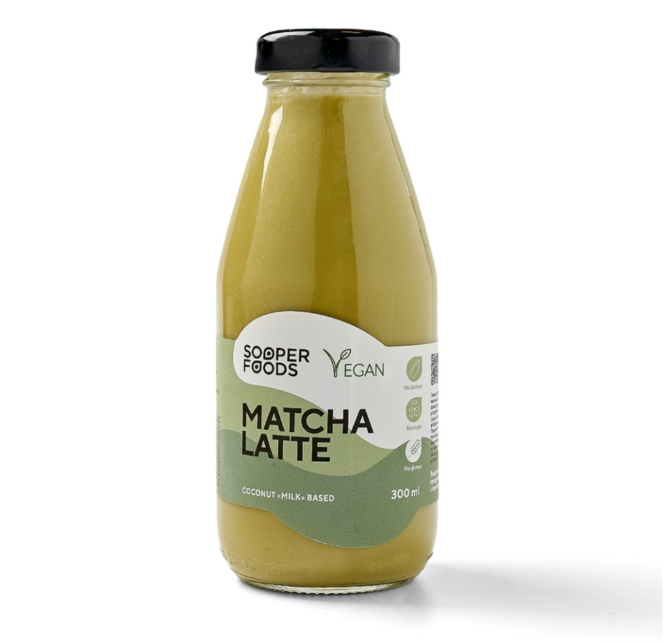 

Напиток безалкогольный Matcha Latte, Sooperfoods, 300 мл, Россия