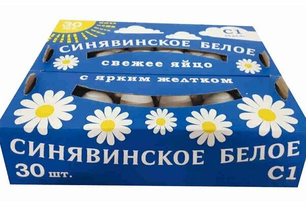 Яйцо куриное Птицефабрика Синявинская С1, 30 шт.