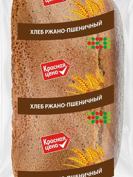 Хлеб Красная Цена Ржано-пшеничный формовой 600г