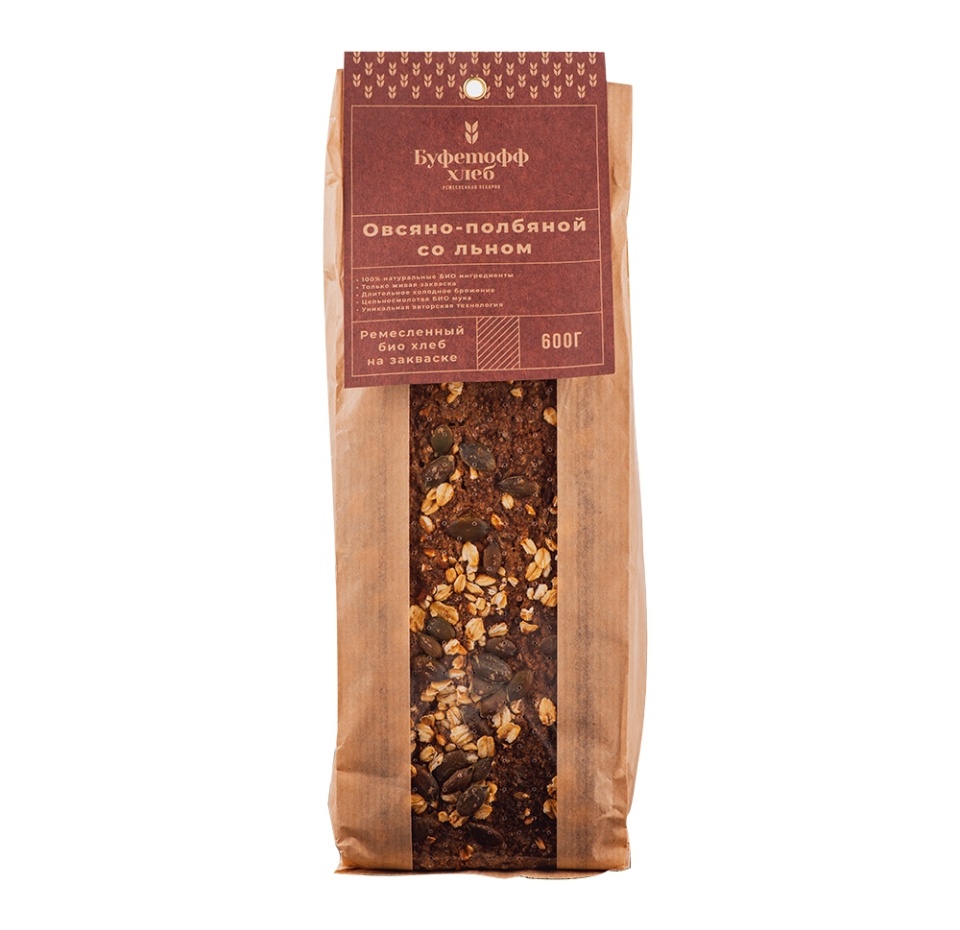 

Хлеб Овсяно-Полбяной Буфетофф хлеб 600г Россия