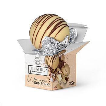 Бомбочка шоколадная Craft Eco Food белый шоколад с какао 17.4% 25г, Россия