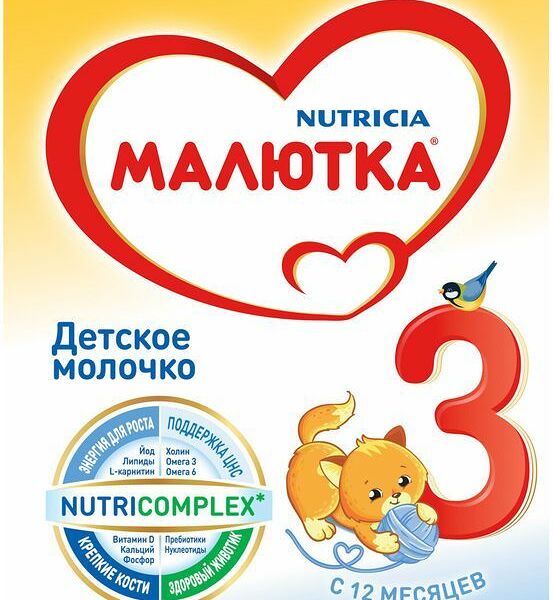 Смесь Малютка 3 Детское молочко с 12 мес. 600г