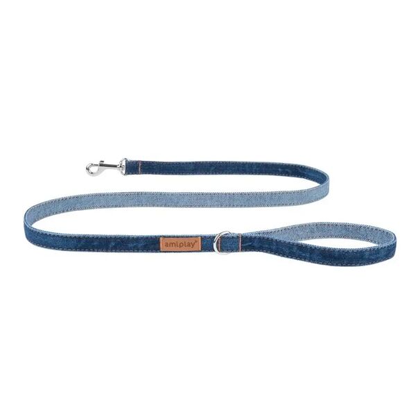 Поводок AmiPlay Denim S 140х1 см, темно-синий