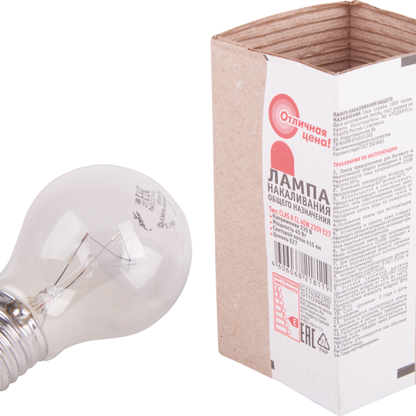 Лампа накаливания 365 ДНЕЙ Е27, 40Вт, А50/А55