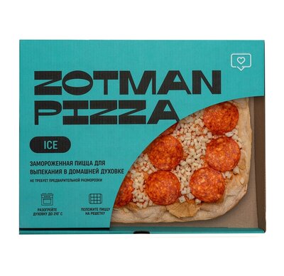 Пицца Zotman pizza Пепперони замороженная 400 г дизайн упаковки в ассортименте