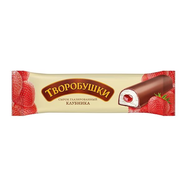 Сырок творожный Творобушки Клубника глазированный 20% 40 г