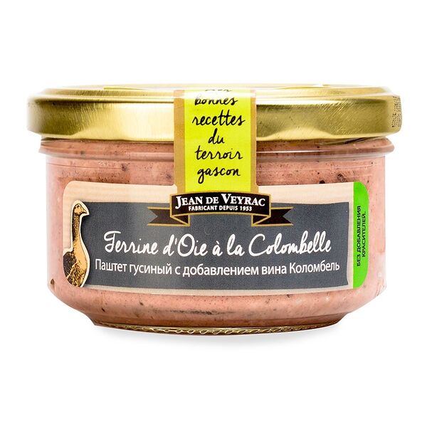 Паштет гусиный Jean de Veyrac с добавлением вина Коломбель