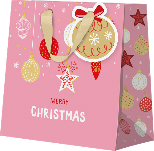 Пакет подарочный X-mas, евролюкс, 14,4x15x6см, Арт. SL