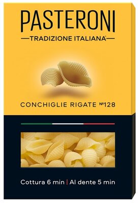 Макароны Pasteroni Итальянская традиция (Tradizione Italiana) Конкилье Ригате № 128 400 г