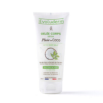 Гель для тела Evoluderm Pluie De Coco с кокосовой водой и зеленым чаем 200мл, Франция