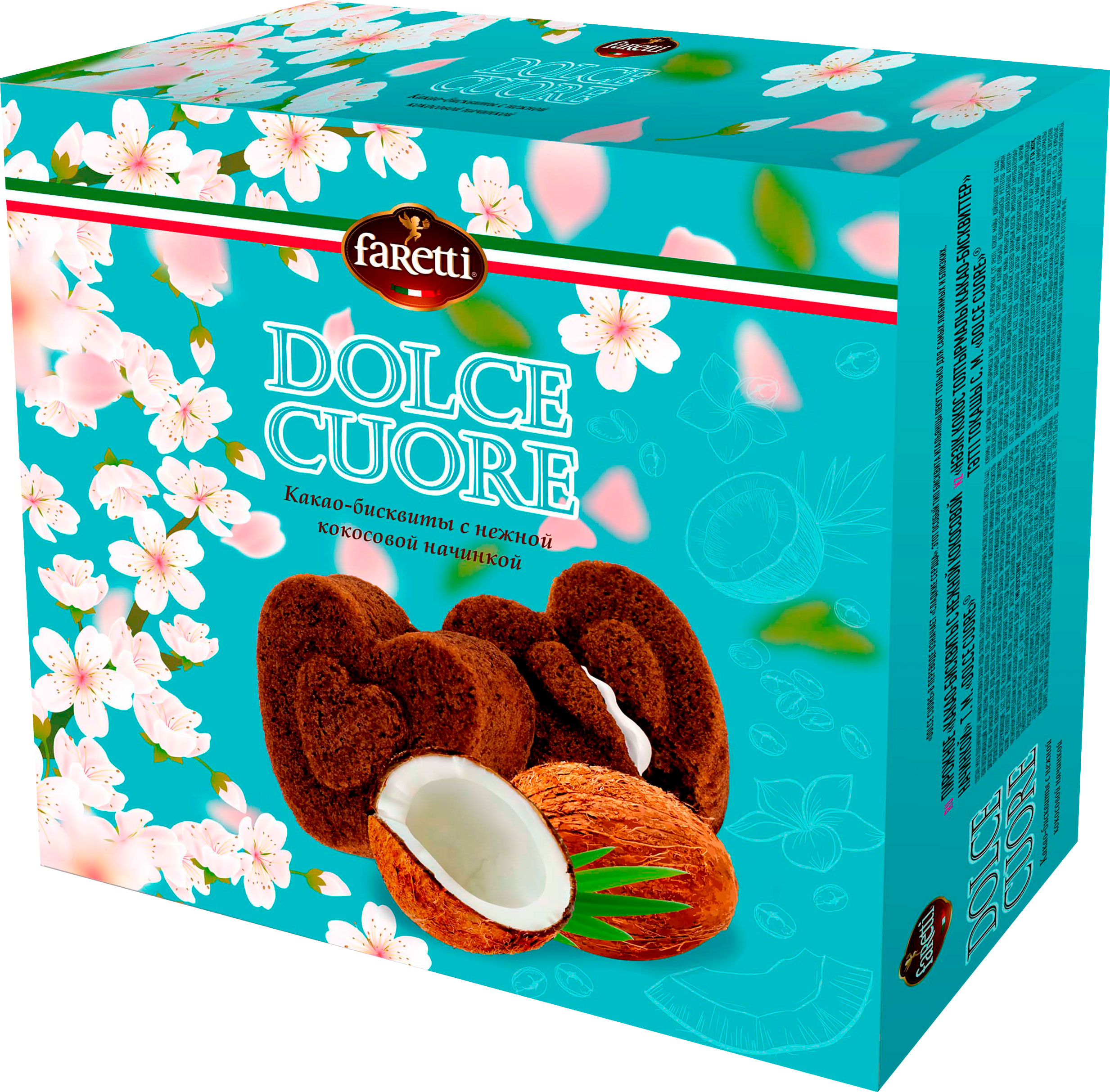 

Пирожное Dolce Cuore Какао-бисквит с нежной кокосовой начинкой