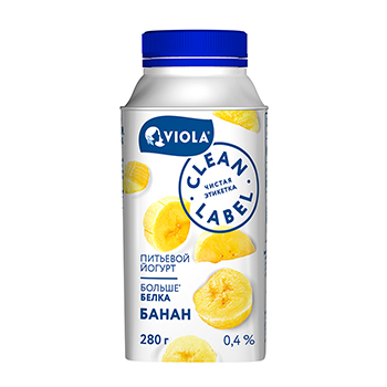 

Йогурт питьевой Viola Clean Label с бананом 0,4% 280 г