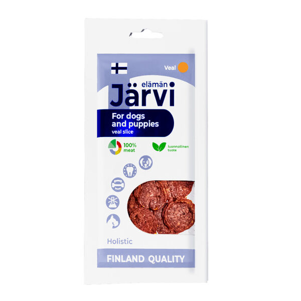 Вяленое лакомство Jarvi Слайсы из телятины для собак и щенков всех пород 30 г