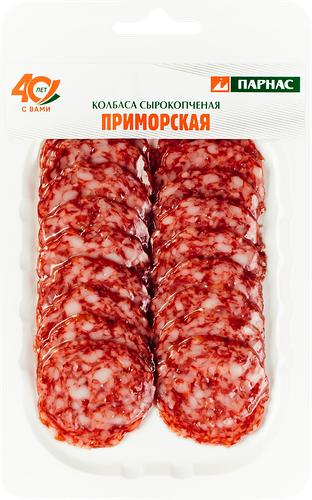 Колбаса сырокопченая Парнас Салями Приморская, нарезка, 75г