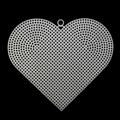 Канва пластик., больш.'сердце', 17*15см Bestex