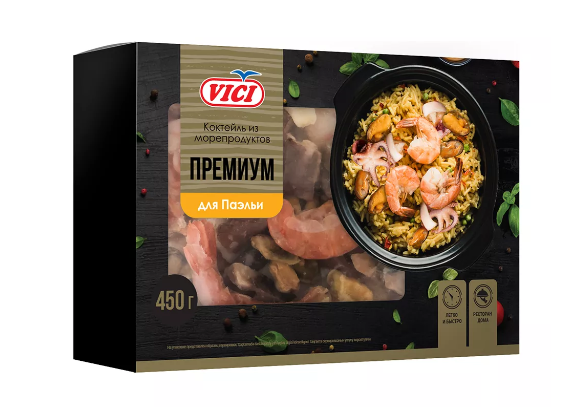 

Коктейль из морепродуктов Vici Премиум для Паэльи замороженный 450 г
