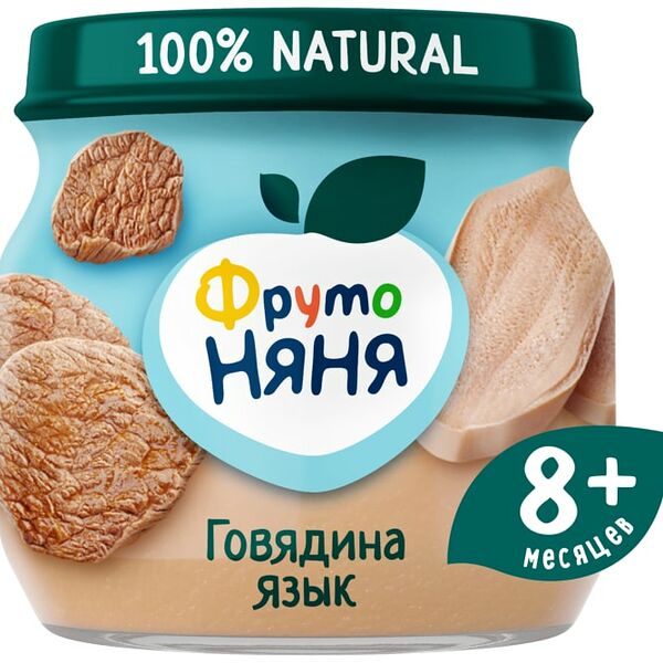 Пюре ФрутоНяня из говядины с языком 80г