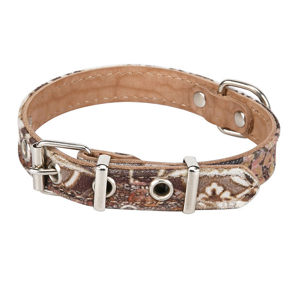 Ошейник для собак Мозаика, натурально-коричневый, 16 мм