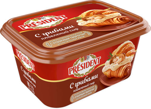 

Сыр плавленый President с грибами 45% 400 г